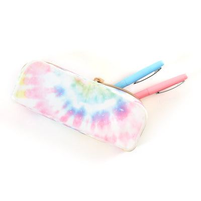 Pastel Tie-Dye Silicone Zip Pen Pouch