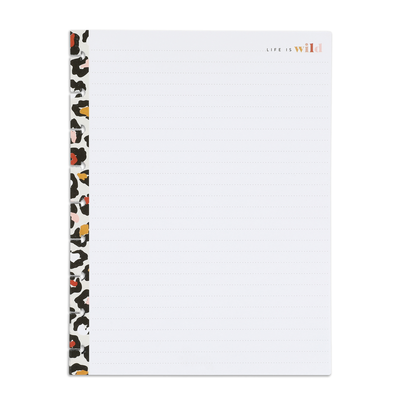 Modern Wild Animal Print Classic Filler Paper - Dot Lined Paper - 60 Sheets