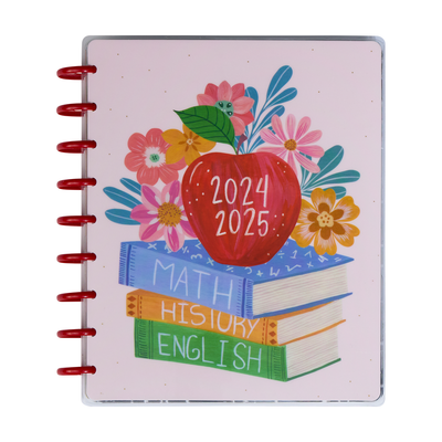 2024 Books & Blooms Teacher Happy Planner - Classic Teacher Layout - 12 Months