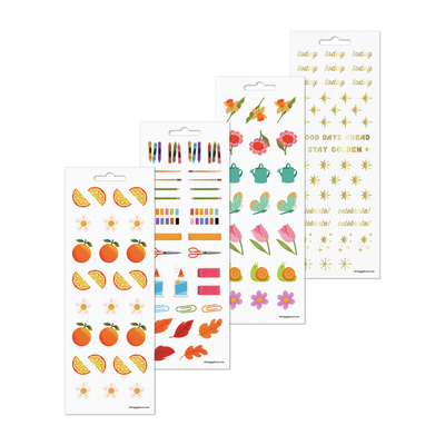 Jess Miller Draws x Happy Planner Seasonal Teacher - 8 Sticker Sheets